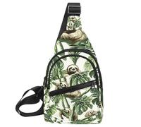 Cute Baby Sloths (3) Sling Side, Crossbody Zaino, Multicolore 19, 11.8x7x1.5in/30x18x4cm