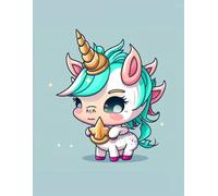Cute Baby Unicorn Notebook for kids/teens/students for composition/daily use/personal diary: 8.5x11 inches/120 pages/wide ruled/cute adorable ... stationery/gift for unicorn lovers