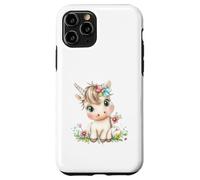 Cute Baby Unicorn with Flowers - Kawaii Pastel Pony Custodia per iPhone 11 Pro