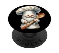 Cute Baker Dad Gnome Graphic With Chef Hat For Baking Mom PopSockets PopGrip Adesivo