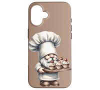 Cute Baking Gnome Muffin Graphic For Best Baker With Cupcake Custodia per iPhone 16