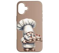 Cute Baking Gnome Muffin Graphic For Best Baker With Cupcake Custodia per iPhone 16 Plus