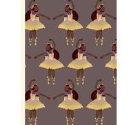 Cute Ballerina Composition Notebook: Yellow Pretty Wide Ruled School Notebook for Writing and Diary | 8.5 x 11" Inches, 120 Pages | Cute Gifts for Teen Girls, Tweens, Kids & Teenagers