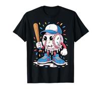 Cute Baseball Lifestyle Youth Baseball Drip Icecream Sports Maglietta