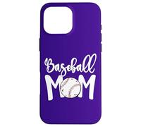 Cute Baseball Mom White Print Softball Mom Mother's Day Custodia per iPhone 16 Pro Max