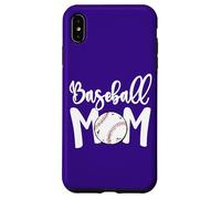 Cute Baseball Mom White Print Softball Mom Mother's Day Custodia per iPhone XS Max