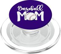 Cute Baseball Mom White Print Softball Mom Mother's Day PopSockets PopGrip per MagSafe