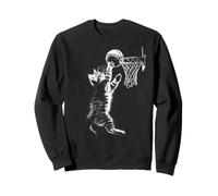 Cute Basketball Cat Funny Cat Playing Basketball Felpa