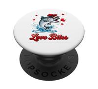 Cute Bass Fish Love Art PopSockets PopGrip Adesivo