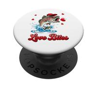 Cute Bass Fish Love Art PopSockets PopGrip Adesivo