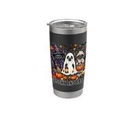 Cute Bat Halloween Witch Ghost Mummy Pumpkin Bat Lovers Bicchiere termico in acciaio inox doppia parete