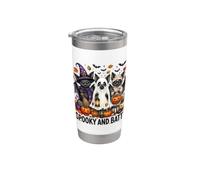 Cute Bat Halloween Witch Ghost Mummy Pumpkin Bat Lovers Bicchiere termico in acciaio inox doppia parete