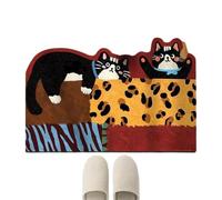 Cute Bath Mat Diatomaceous Earth Cat Door R Quick Dry Absorbent Kitchen Mat