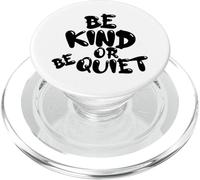 CUTE BE KIND o BE QUIET - Design con testo nero PopSockets PopGrip per MagSafe