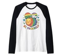 Cute be Yourself LGBT - Self Love Gay Ally LGBTQ Pride Month Maglia con Maniche Raglan