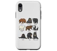 Cute Bear Collection - Orso Grizzly con panda nero Custodia per iPhone XR