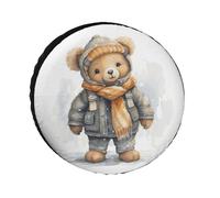 Cute Bear - Coperture per pneumatici, impermeabili, anti UV, 26 pollici, per asse singolo, per camper, camion, SUV, rimorchio, universale, per tutte le stagioni