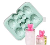 Cute Bear Cube Tray Mold, Food Grade Silicone Maker Container, Flexible Freezer Cubes Tray, Novelty Kitchen Drink Chiller Mold, For Whiskey Cocktail Juice Water Home Use