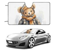 Cute Bear - Parasole per parabrezza dell'auto, per mantenere fresco l'interno dell'auto, 129,5 x 71,1 cm, parasole pieghevole per finestrini anteriori, protezione dal calore per SUV, camion, blocca i