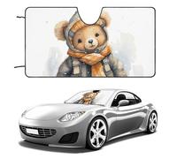 Cute Bear - Parasole per parabrezza dell'auto, per mantenere fresco l'interno dell'auto, 139,7 x 76,2 cm, parasole pieghevole per finestrino anteriore, scudo termico per SUV, camion, blocca i raggi UV