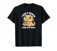 Cute Bearded Dragon Living in My House Design Maglietta