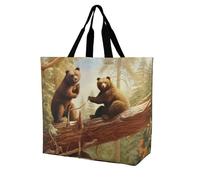 Cute Bears Play In The Tree Borsa Tracolla Impermeabile Borsa Impermeabile Tote Per Donna Lavoro Shopping