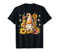Cute Bee Accessories Swing Into Spring Decor Flower Gnome Maglietta