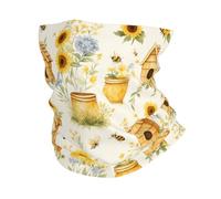 Cute Bee And Flower House Elegante Bandana Versatili Sciarpa al Collo Passamontagna per Donna Pesca Adulto