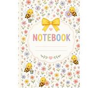 Cute Bee Notebook: Color Interior Lined Journal for Kids: A5 Notebook with 100 Color Pages | Cute Bees, Flowers and Writing Space