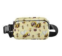 Cute Bee Yellow Fanny Pack Womens Belt Bags Hip Pack Impermeabile Moda Marsupio per Uomini, Cute Bee Giallo 1, 20,3 x 13,5 x 5,8 cm, Divertente Carino, Carino Bee Giallo 1, 20,3 x 13,5 x 5,8 cm