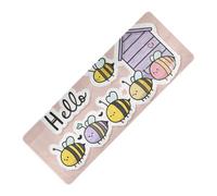 Cute Bees Hello stampato tappetino da yoga all'aperto Spessore 1 mm per gli uomini antiscivolo, con borsa per il trasporto tapete para ejercicio 180,3 x 66 cm