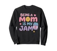 Cute Being a Mom Is My Jam Strawberry Jar Retro Mother’s Day Felpa