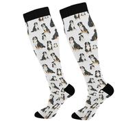 Cute Bernese Mountain Dog Calze Contenitive Donne Calze Antitrombo Compression Socks Per Atletica Gravidanza Recupero Vene Varicose 1 Paio 50Cm