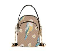 Cute Birds Bloom borse a tracolla alla moda con multi tasche borse a mano per viaggiare