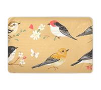 Cute Birds Gold Extra Large Riutilizzabile Training Pee Pad per bambini altamente assorbente Vasino Training Mat antiscivolo per neonati 132,1 cm L x 86,4 cm W