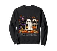 Cute Black Cat Halloween Witch Ghost Mummy Cat Lovers Felpa