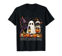 Cute Black Cat Halloween Witch Ghost Mummy Cat Lovers Maglietta