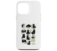 Cute Black Cat Reading Aesthetic Book Lover Graphic Custodia per iPhone 13 Pro Max