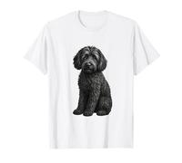 Cute Black Goldendoodle Dog Colorful Dog Lover Pop Art Maglietta