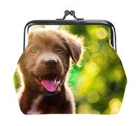 Cute Black Little Dog Happy Sunshine Portamonete Portafogli Vintage Pouch Borse per regalo