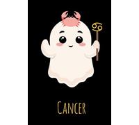 Cute Boo Cancer Zodiac Notebook - 6x9 Lined Journal with Ghost Crab Astrology Design & Constellation, 150 Pages, Astrology Gift for Teens & Adults, Personalized Present for Study and Work