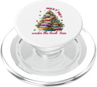 Cute Book Lover Christmas Reading Holiday Librarian Xmas PopSockets PopGrip per MagSafe