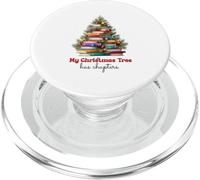Cute Book Lover Christmas Reading Holiday Librarian Xmas PopSockets PopGrip per MagSafe
