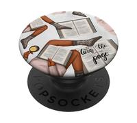 Cute Book Pattern For Women And Reading Teacher With Books PopSockets PopGrip Adesivo