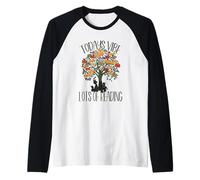 Cute Book Tree Design for Librarian Bookworm & Reading Lover Maglia con Maniche Raglan