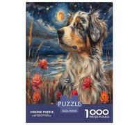 Cute Border Collie Puzzle Impossible 1000 Pezzi Decorazione Per La Casa. Rilassamento E Intelligence Per Adulti E Bambini Da 12 Anni 70x50cm/1000pcs