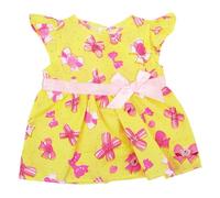 Cute Bow One-piece Dress with Matching Ribbon for 18 Inch Doll Clothes and Accessories