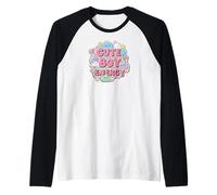 Cute Boy Energy Kawaii Pastel Clouds Hearts Stars Aesthetic Maglia con Maniche Raglan