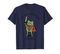 Cute Brave Frog Love Quote Retro Funny Romantic Art Maglietta