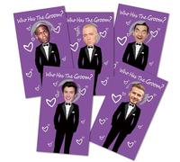 Cute Bridal Shower Games - Gioco da grattare per addio al nubilato, divertente gioco per addio al nubilato - Who Has The Groom - 33 fogli (viola)